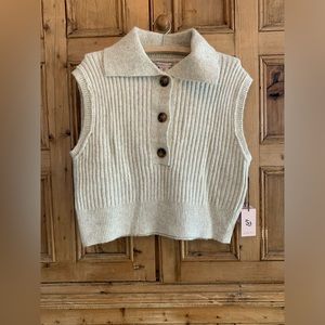 Sincerely Jules Button Up Collared Sweater Vest Size Small NWT